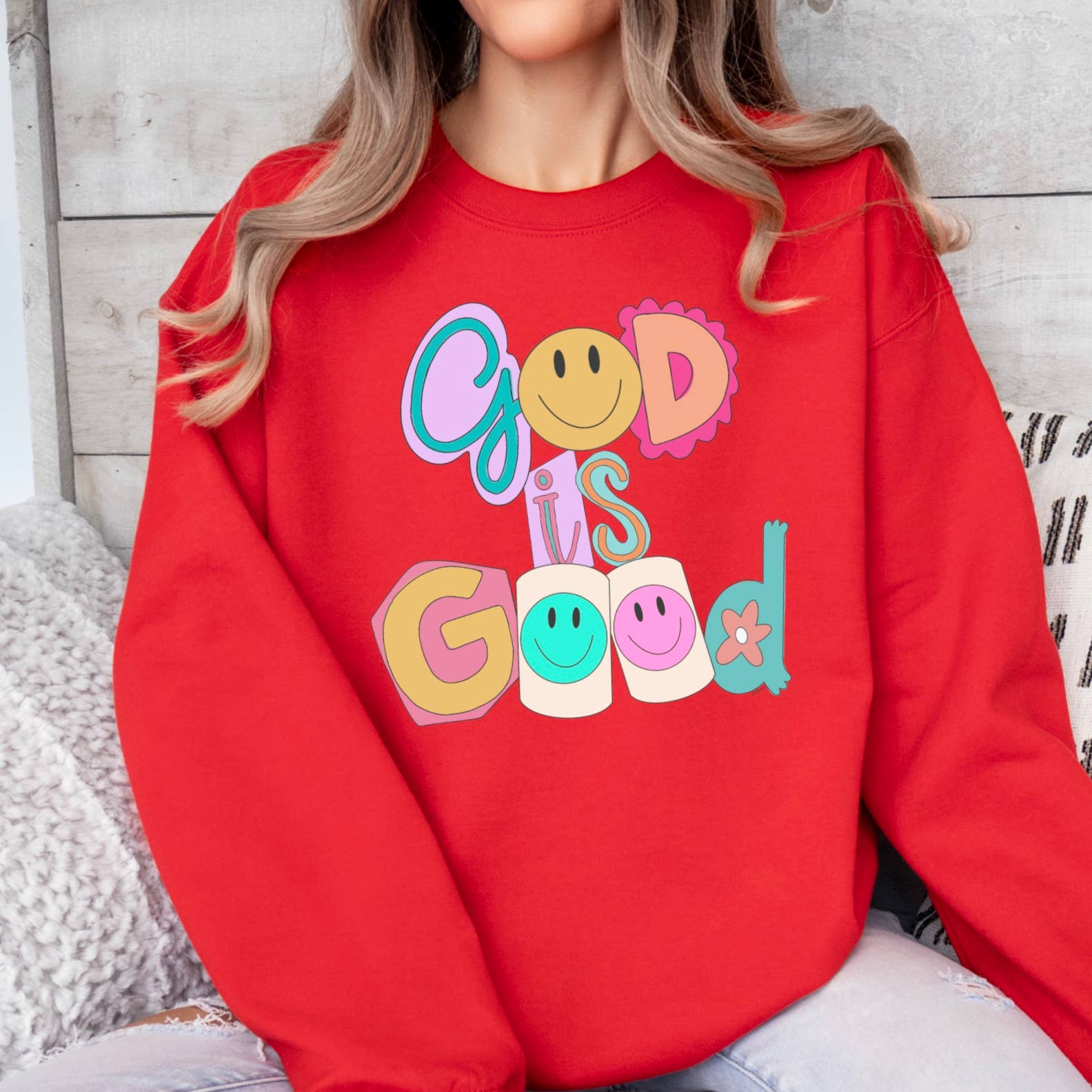 Shoppe SHC - Wholesale Graphic Sweatshirt - Women's - Christian Apparel | God Is Good Graphic Sweatshirt2