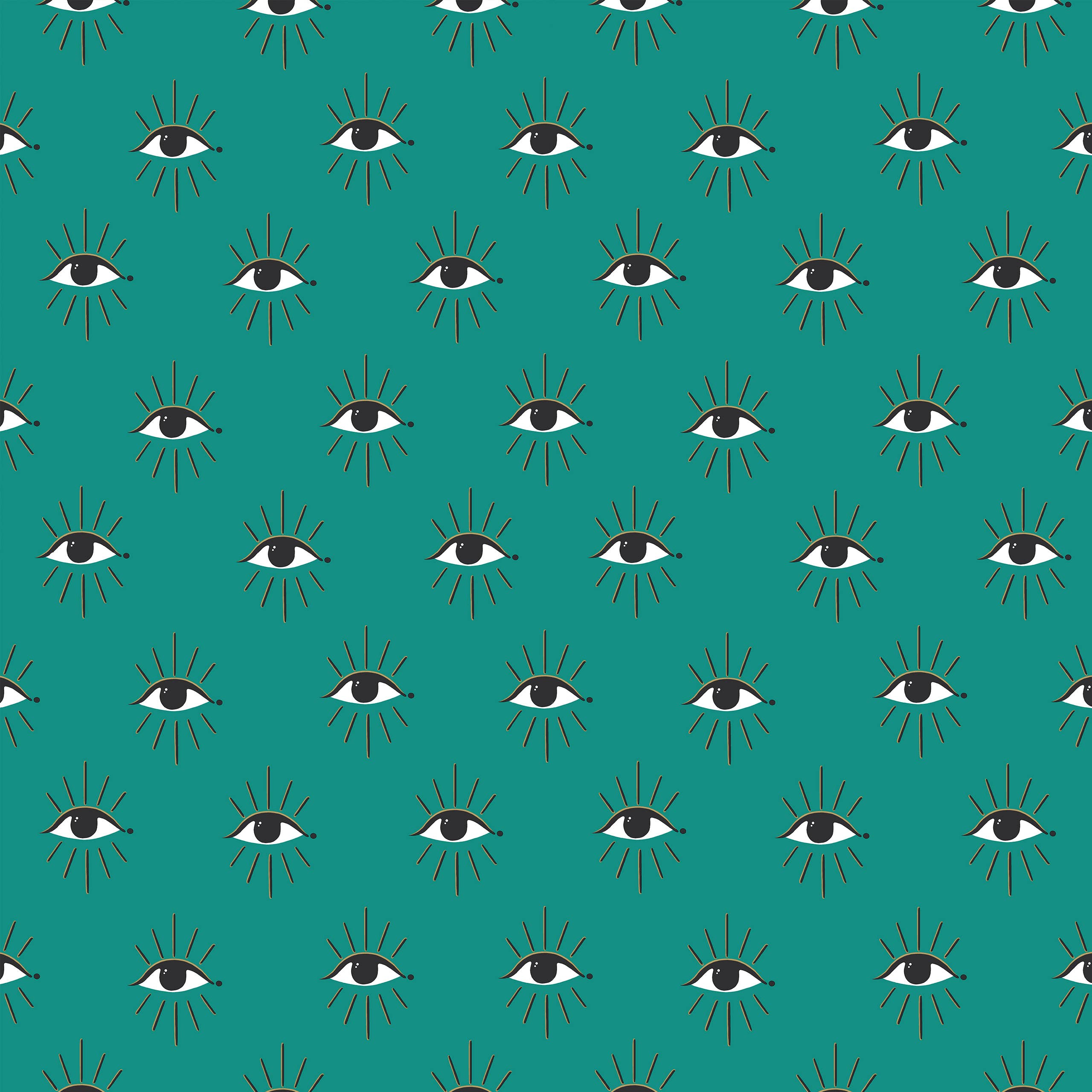 Theia Gold Foil Wallpaper Turquoise for wholesale on Faire2