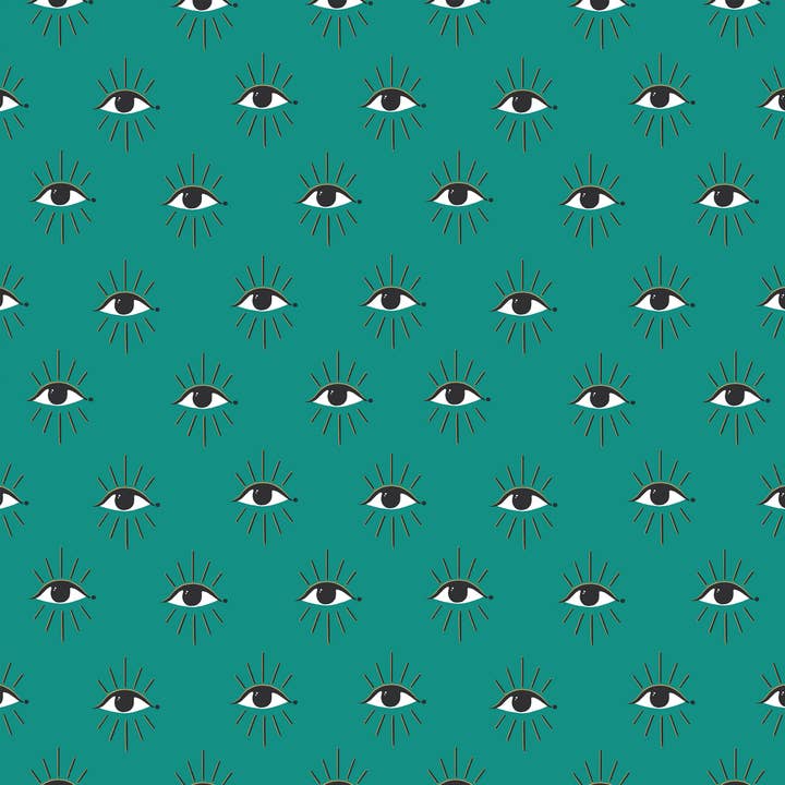 Theia Gold Foil Wallpaper Turquoise for wholesale on Faire2