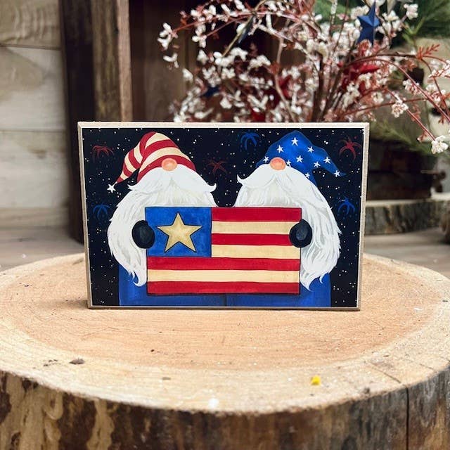 JanMichaels Art & Home – wholesale Dekorativt bordsobjekt – BB982A Amerikansk tomteblock UTFÖRSÄLJNING