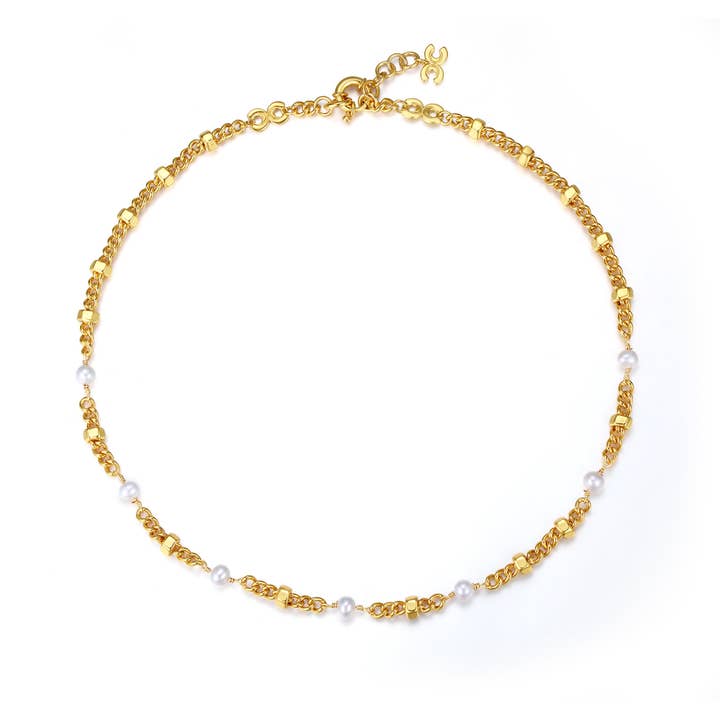 Collar de cuentas hexagonales con perlas naturales para venta al por mayor de Classicharms