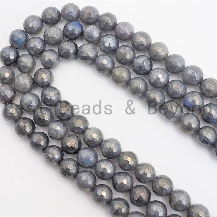 High Quality Natural Faceted Round Labradorite beads, 6mm/8mm/10mm/12mm Gemstone beads, Labradorite Beads,15.5inch strand, SKU#U418 for wholesale by BestBeads&Beyond
