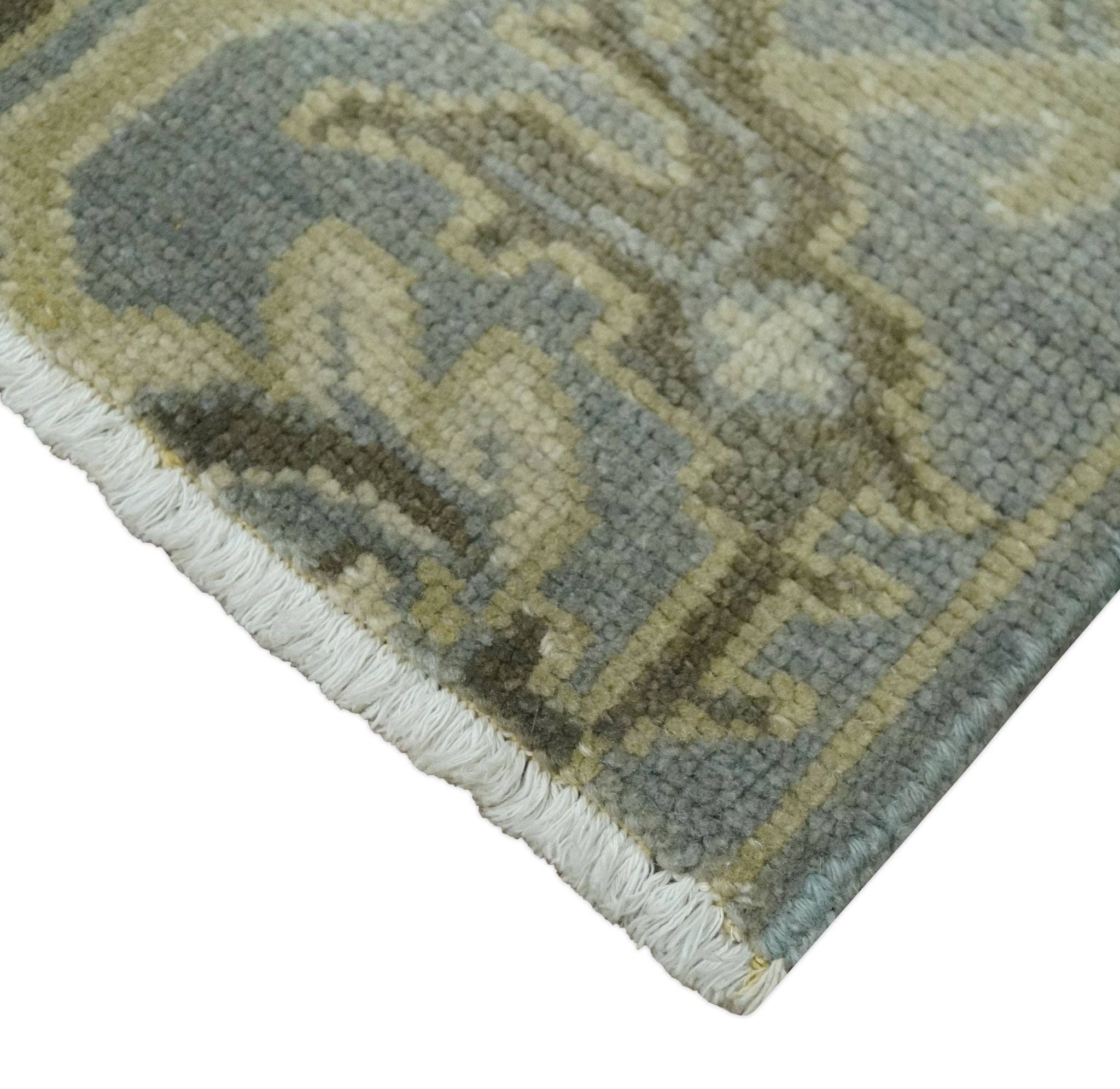 The Rug Decor, Inc. - Wholesale Area Rug - 2x3 Hand Knotted Gray, Beige and Olive Traditional Persian Oushak Wool Rug | N51236