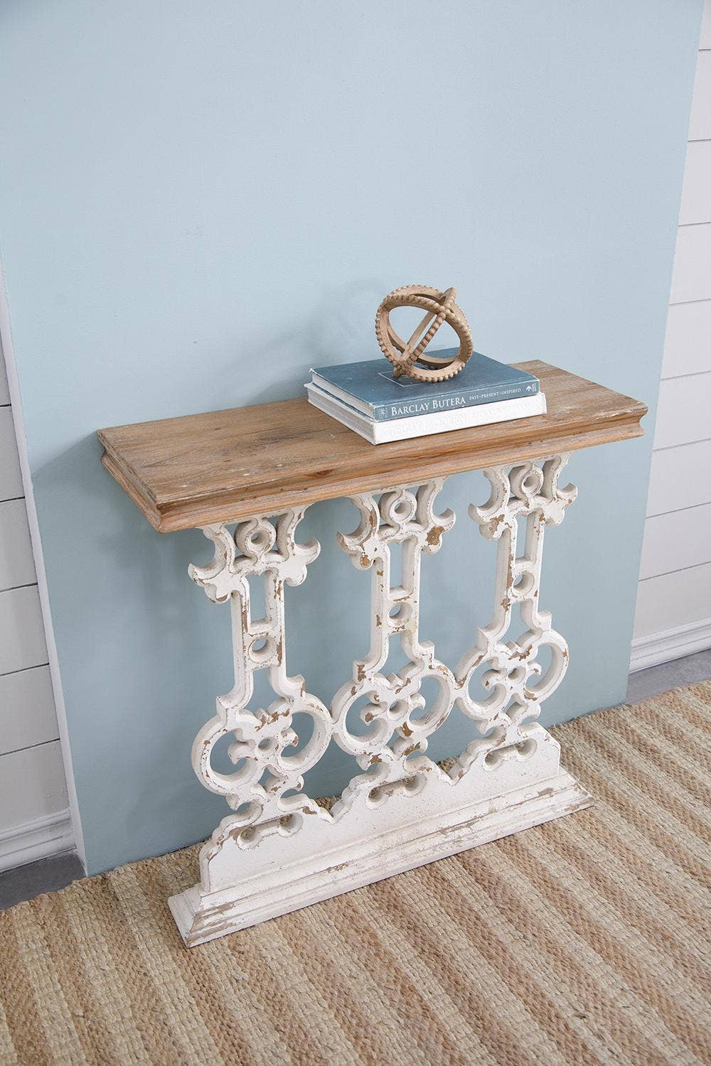 A&B Home Group Inc. - Vente Console - Table console vintage classique blanc lavé 32x12x32"5