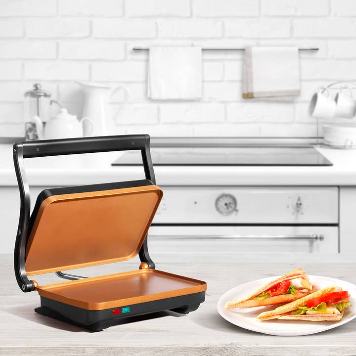 Holstein Housewares - Wholesale Kitchen Appliance - Griddle Panini Press Grill & Gourmet Sandwich Maker2