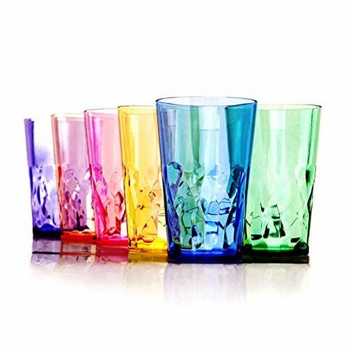 Lot de 6 verres incassables premium de 560 ml aux couleurs variées pour la vente par Dinnerware Vials