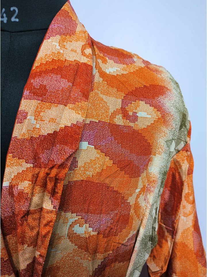 The Eastern Loom - Venta al por mayor Bata - Hombre - Bata de salón estilo sari boho de seda reciclada para hombre