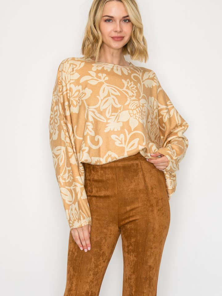 LoveWednesday - Wholesale Knit Sweater - Women's - Mood for Fall Camel Sweater  - LWSW120813