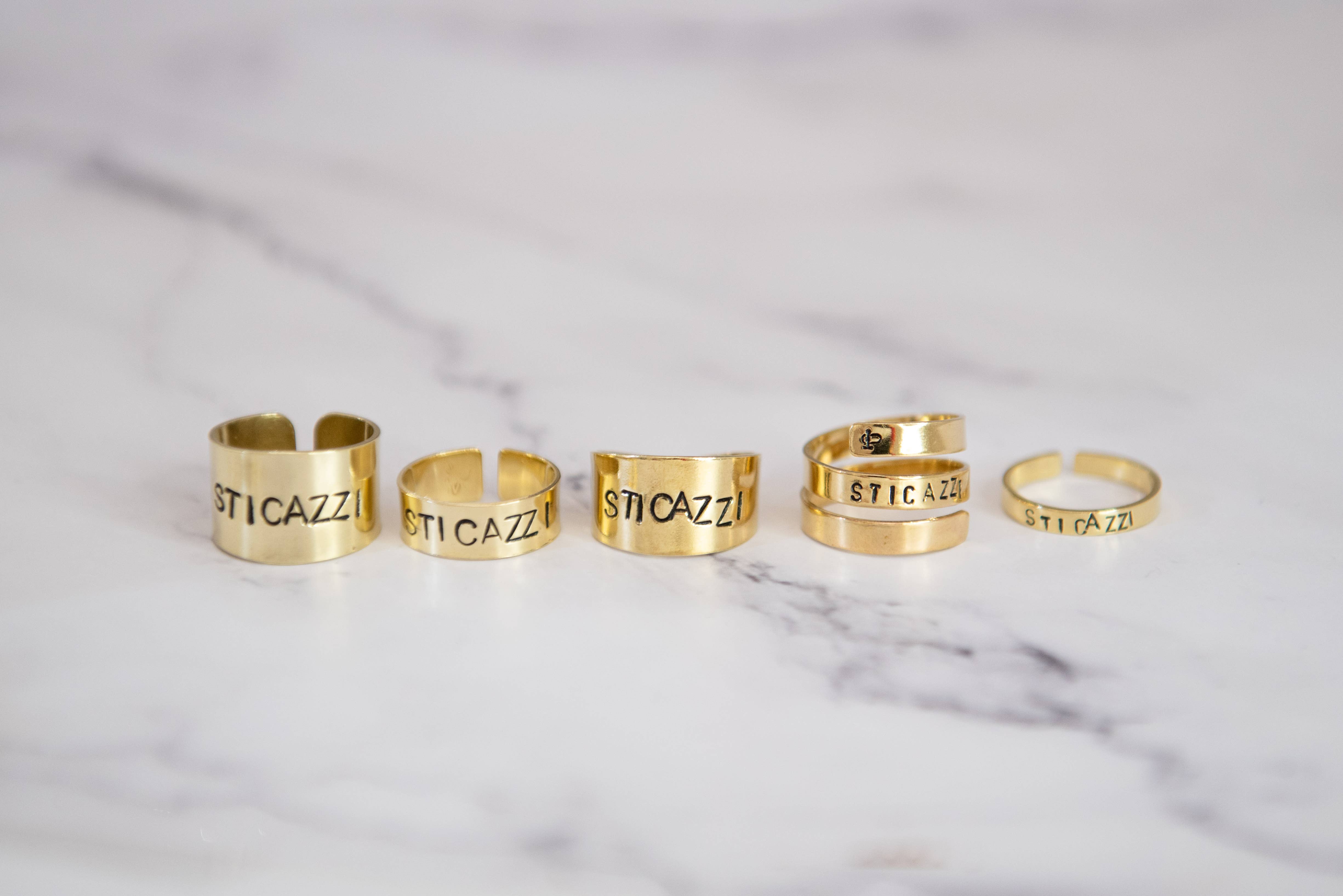 Loti jewels - Wholesale Band/Stacked Ring - MESSAGE RING IN BRASS WITH ENGRAVING5