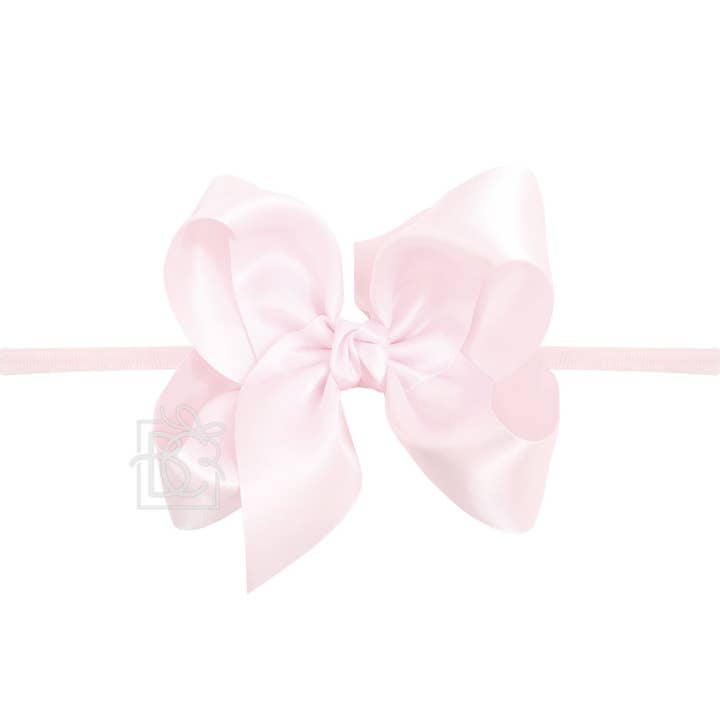 Beyond Creations, LLC - Wholesale Fashion Headband - Kids - 1/4" PANTYHOSE HEADBAND W/SATIN BOW
