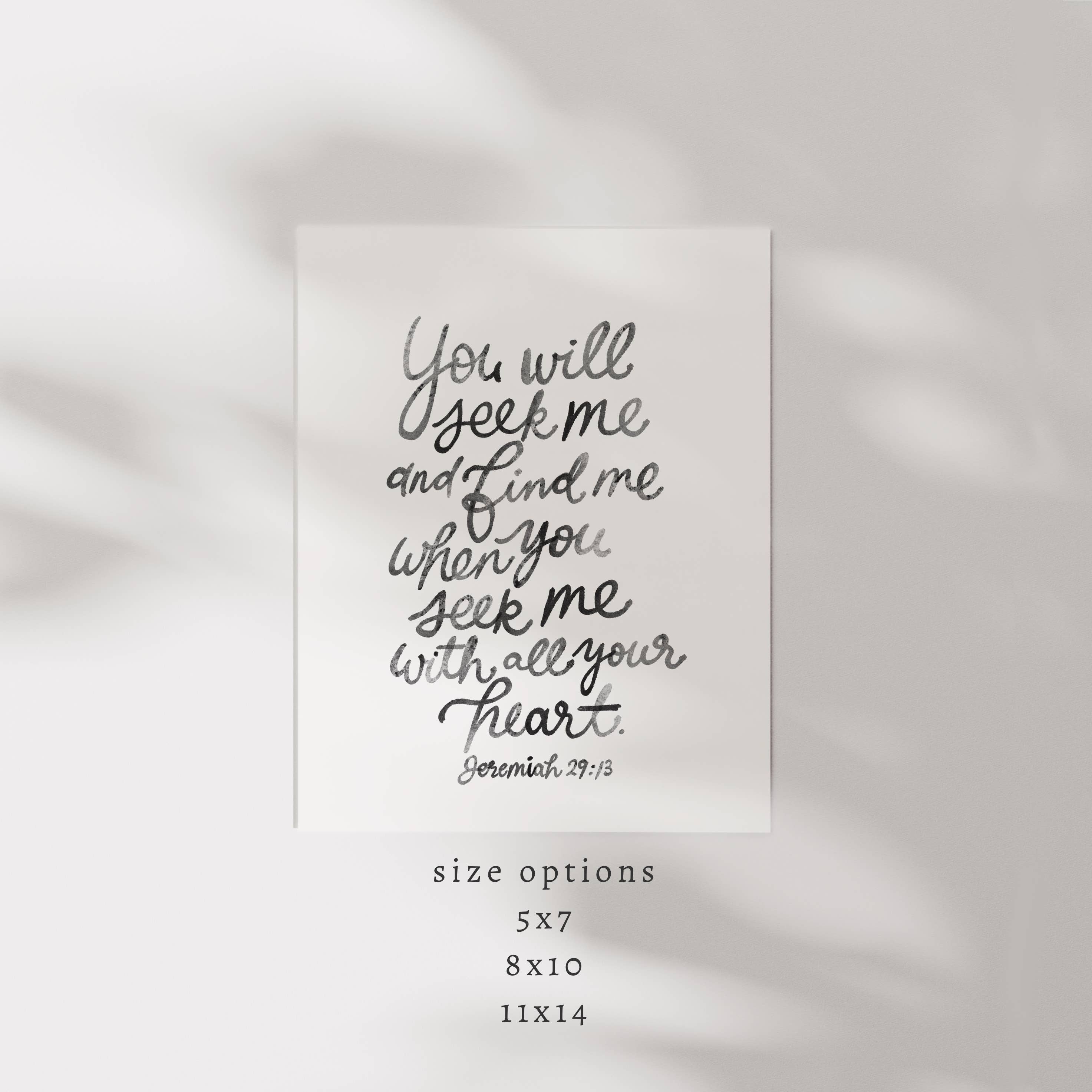 EverElling - Wholesale Art Print - Seek Me With All Your Heart Print2