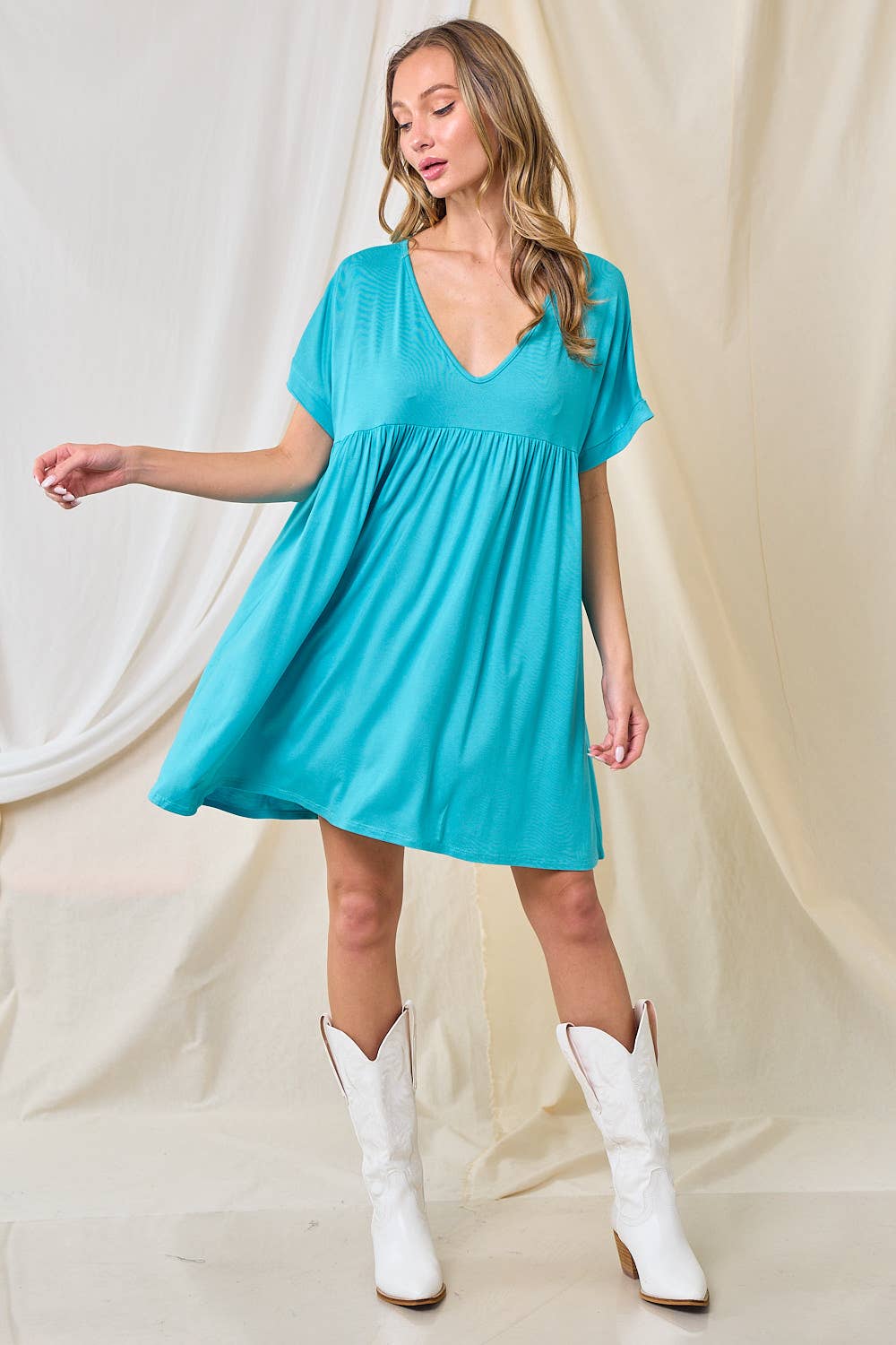 lovely melody - Wholesale Dress - Women's - LMD5555- Simple and plain solid mid dress1