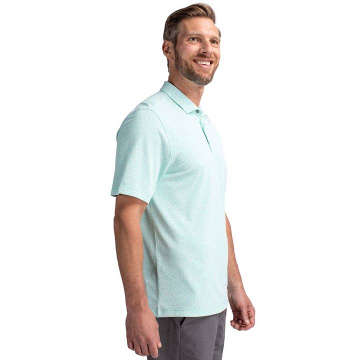Cutter & Buck - Wholesale Polo - Men's - Cutter & Buck Virtue Eco Pique Botanical Print Recycled Polo