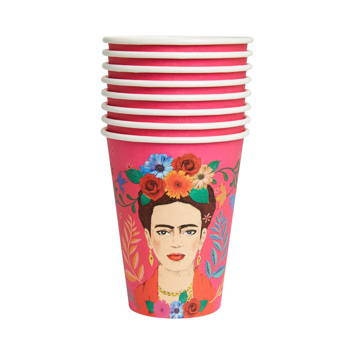 Talking Tables UK – wholesale Disposable cup – Eco-Friendly Summer Boho Frida Kahlo Cups | 8 Pack |2