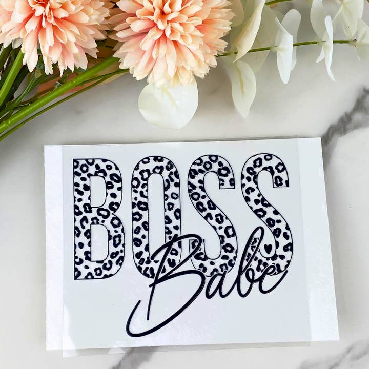 Boss Babe | 4" UV DTF Decal for wholesale by HKS Custom Designs