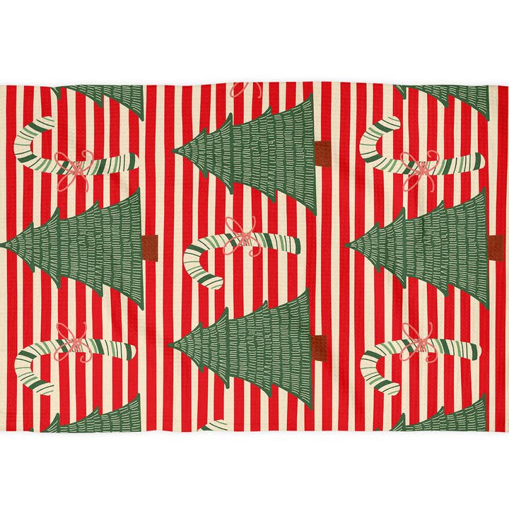 Canary Road - Wholesale Tea Towel - Christmas Retro Kitchen Tea Towel Waffle Holiday Baking1