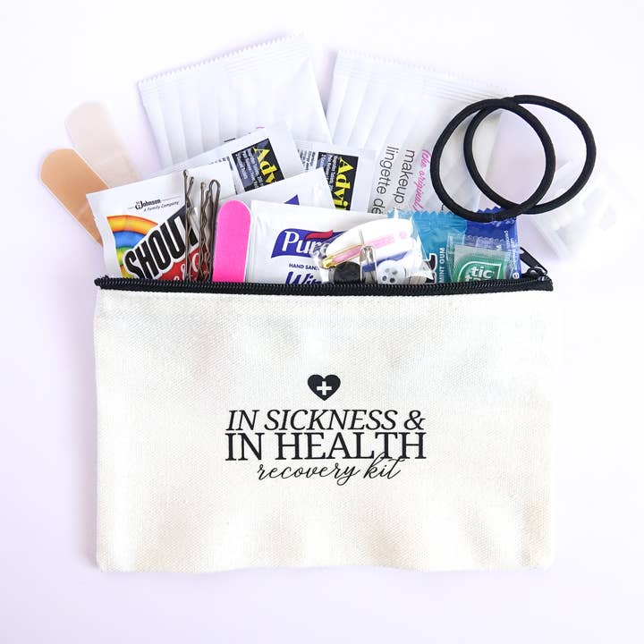 Where There Is Love - Wholesale Pouch - Unisex - Wedding Hangover Recovery Kit Bags | In Sickness & In Health