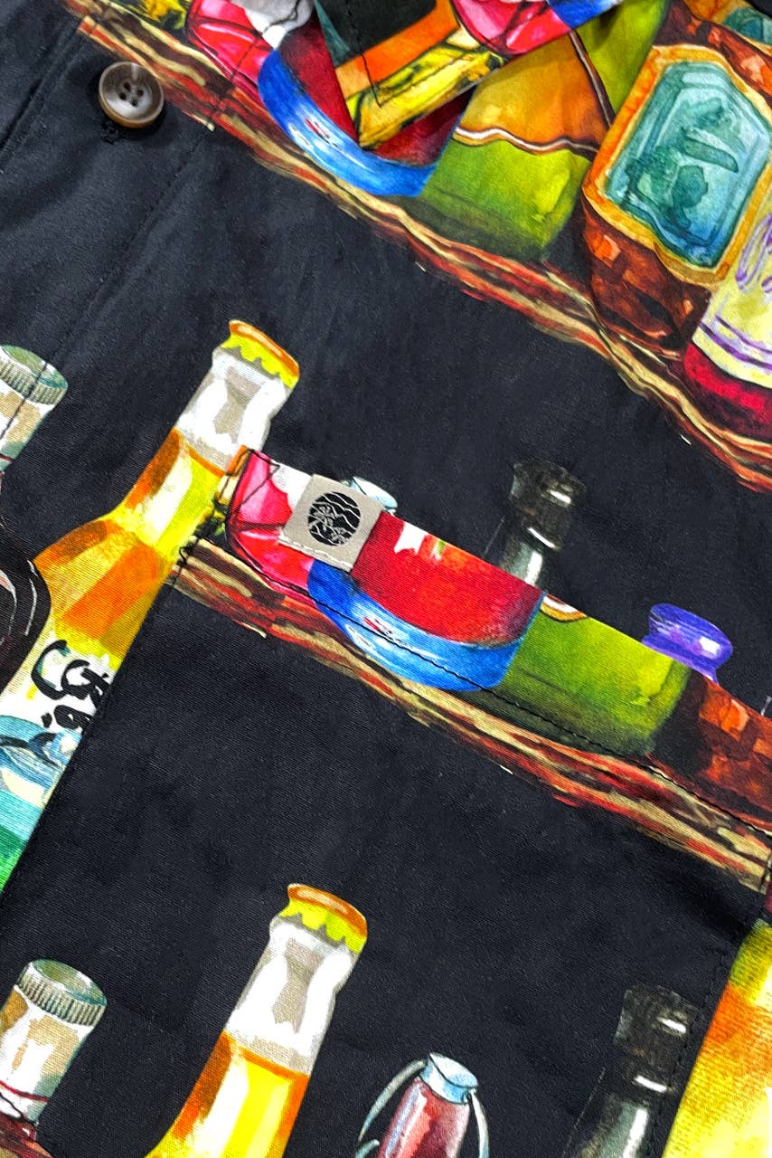 Black Men's Hawaiian Shirts Wovens Shirts Button Down --SRI LANKA for wholesale on Faire5