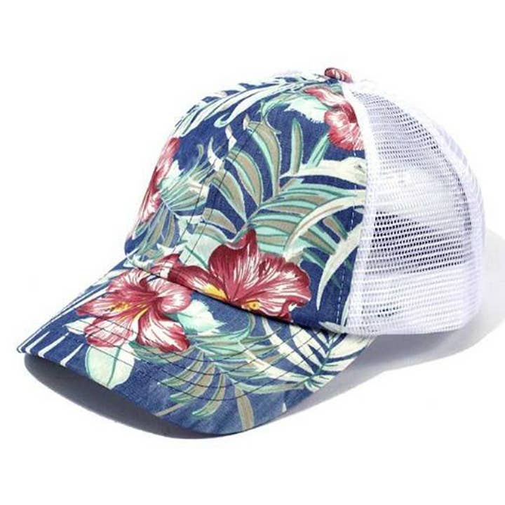 FLORAL BASEBALL CAP, #7655N for wholesale by JOIA ACCESSORIES