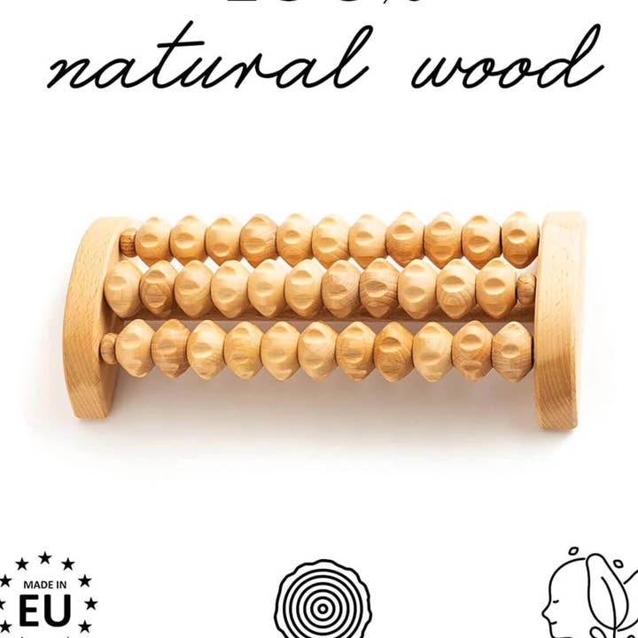 Wooden Foot Massager Massage Roller Tool 26 x 12 cm for wholesale by Tuuli GmbH