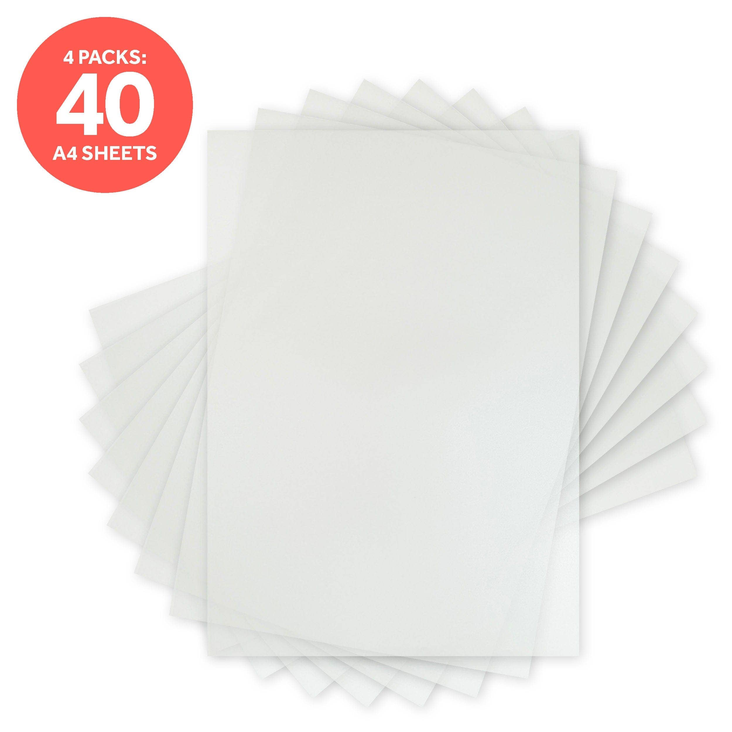 Tonic Studios – wholesale Craft supplies – Multipack of 4 - Vellum Paper - Vintage White - A4 - 9996E40