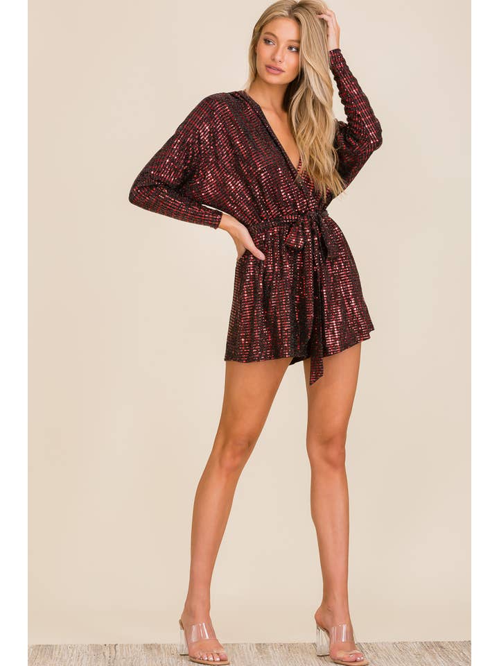 The Sang - Wholesale Romper - Women's - SPJ40064 - SEQUIN ROMPER