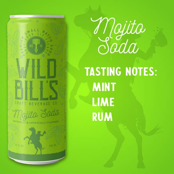 Wild Bill’s Craft Beverage Co. - Wholesale Soda/Carbonated Drink - Mojito Mocktail - Premium Cane Sugar Soda, 12-Pack, Cans3