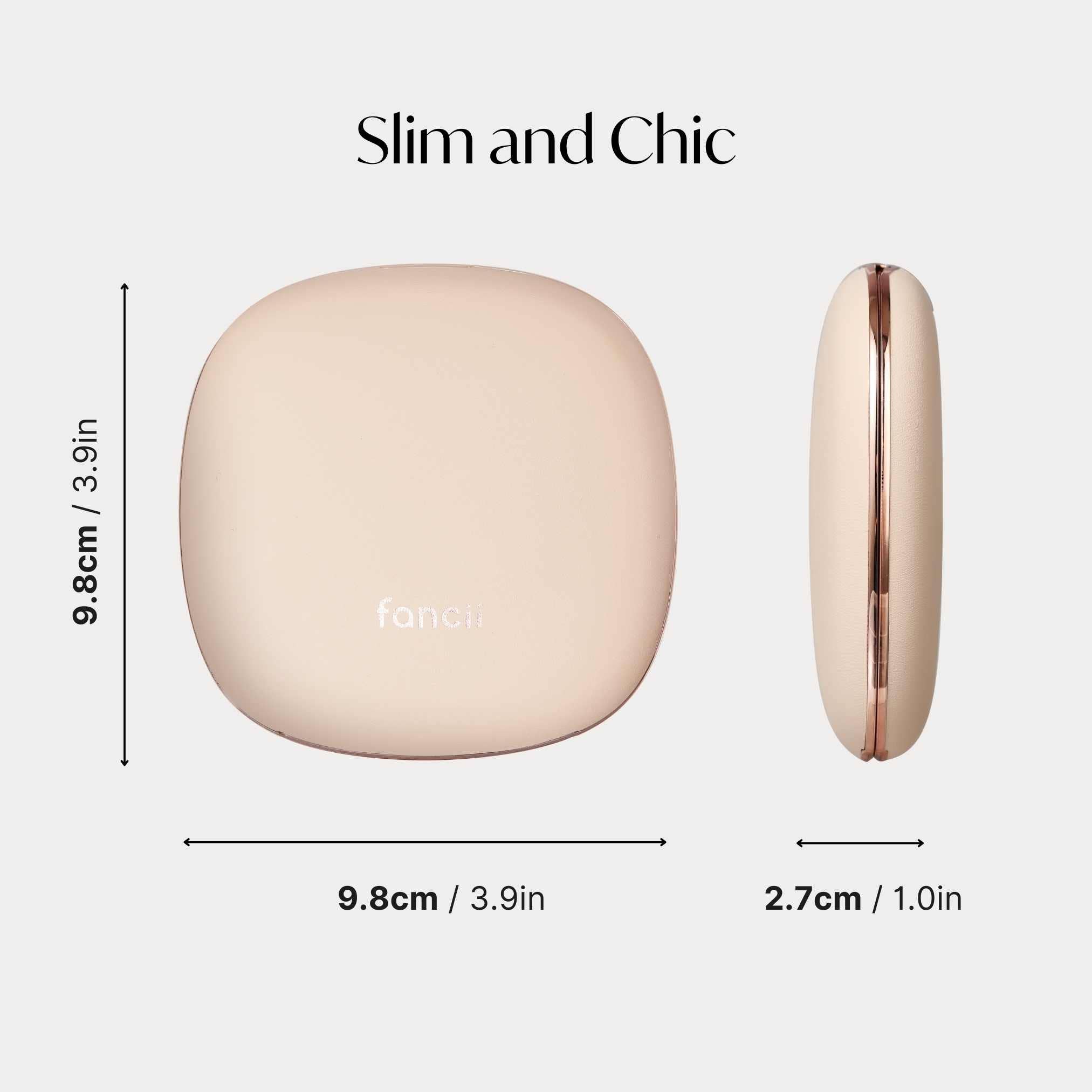 Fancii - Vente Miroirs de poche - Miroir Compact Mila 2 avec Lumières LED10