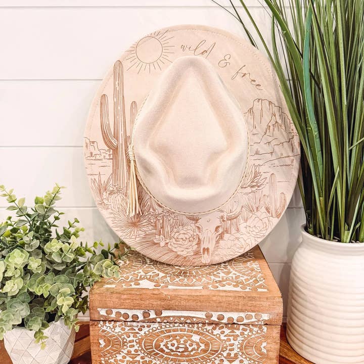 Willie & Dolly Designs - Wholesale Fedora - Women's - Desert Engraved Arrow Hat4