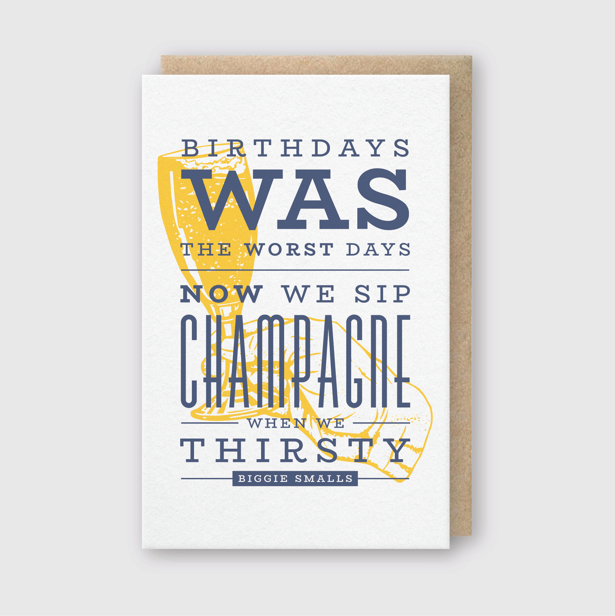 Pike Street Press - Wholesale Birthday Card - Sip Champagne On Birthday Greeting Card0