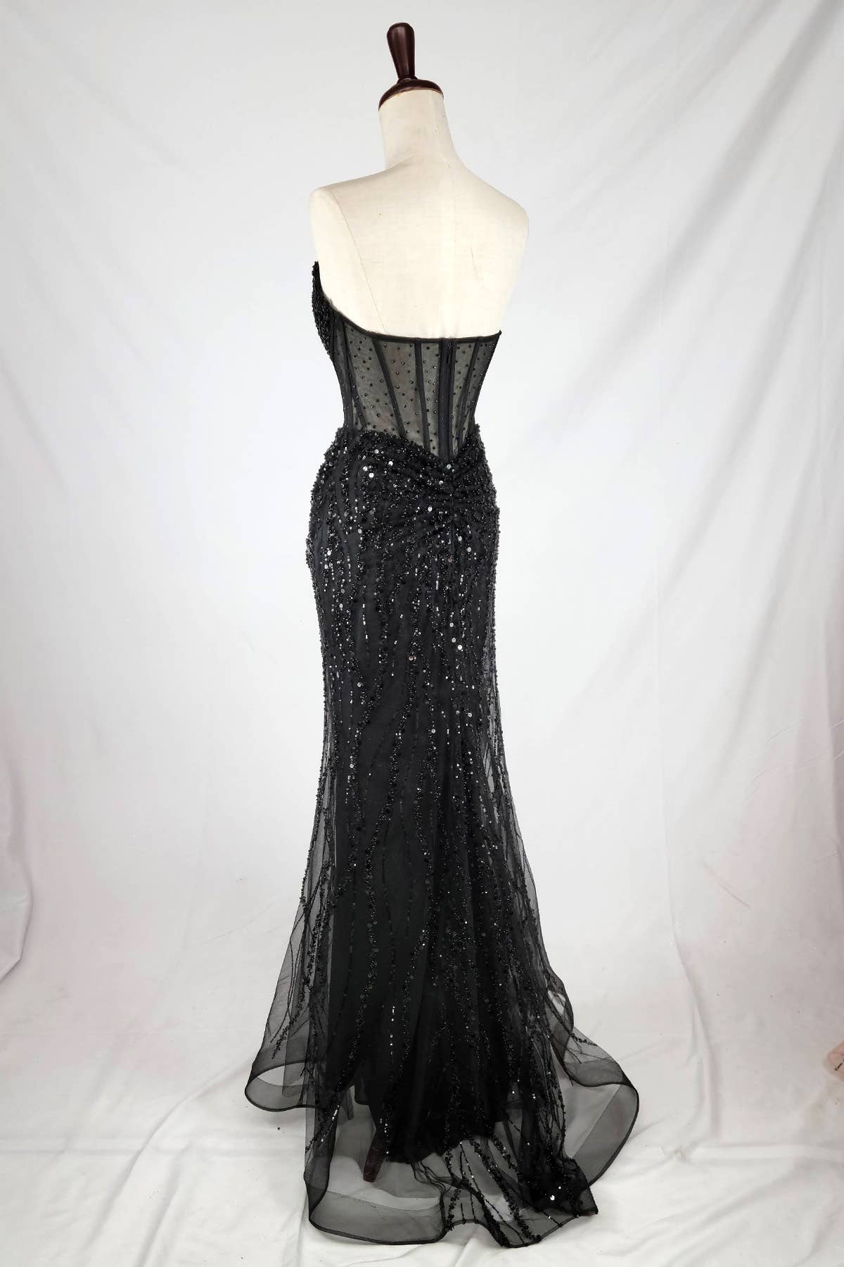 Chicas – wholesale Klänning - Dam – Älskling lång klänning med pärlor och paljetter C3665