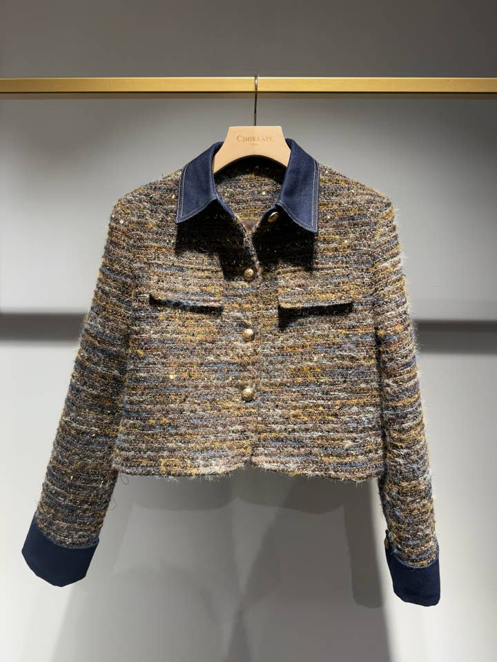 CHOKLATE PARIS - Wholesale Jacket - Women's - Élise jacket in tweed & denim - CK08508-18
