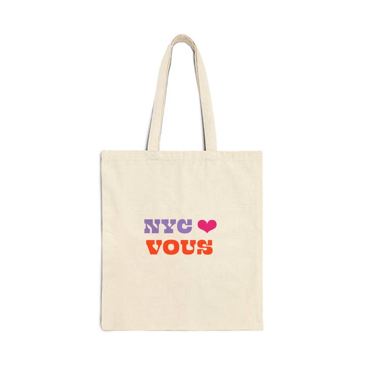 NYC ❤️ You Tote Bag – French | Immigrant Solidarity for wholesale by Bicycle Utopia
