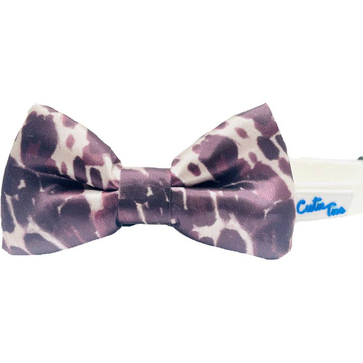Cow Print Dog Bow Tie for wholesale by Cutie Ties