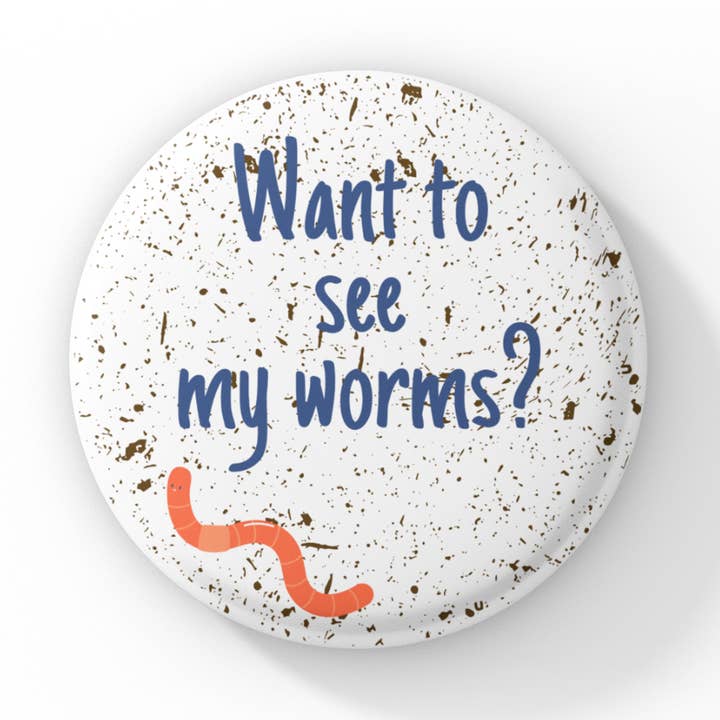 Vermiculture Pin Button, Vermiculture Keychain, Worm Magnet and other Purchase Wholesale compost worms. Free Returns & Net 60 Terms on Faire trending on Faire.