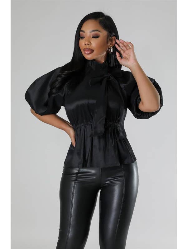 5besties inc - Wholesale Blouse - Women's - Puff Sleeve Blouse