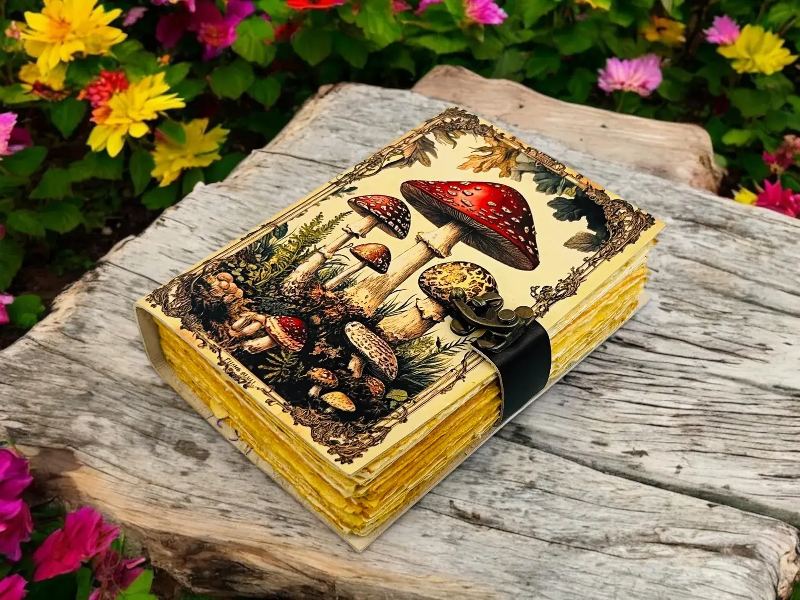 MNM HANDICRAFTS - Wholesale Journal/Diary - Grimoire Vintage Mushroom leather journal Handmade Antique 4