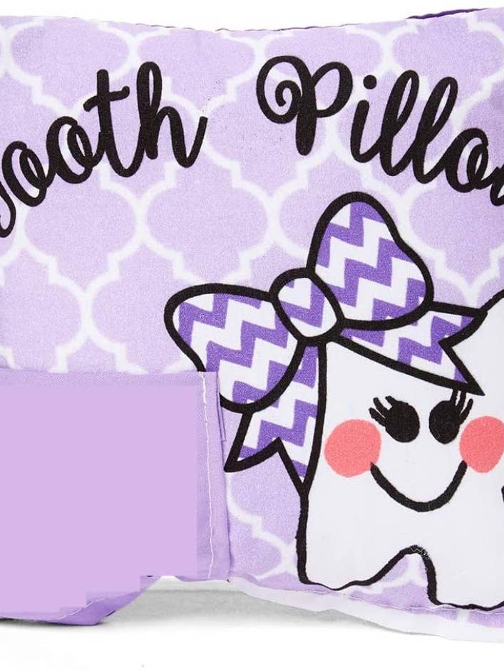 Quatrefoil Purple Tooth Pillow for wholesale by Bunnies and Bows