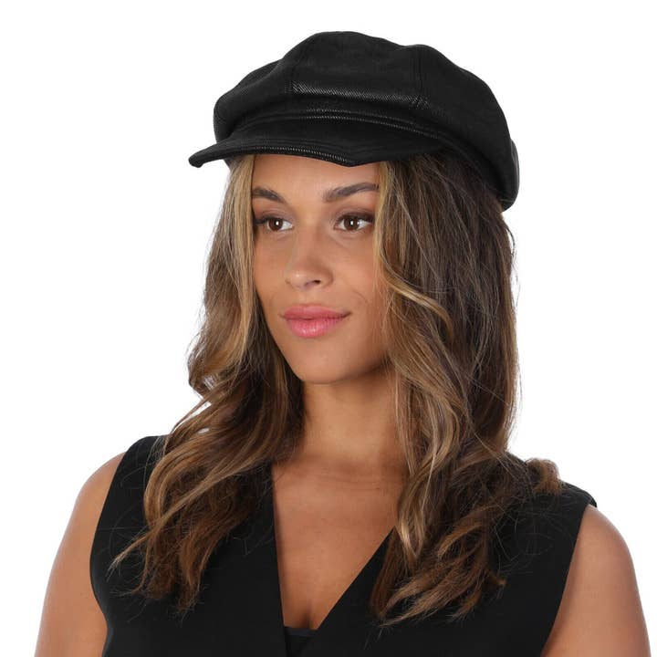 Stylex Party - Wholesale Newsboy/Schoolboy Hat - Women's - PU Suede Blend Baker Boy Cap Womens Fashion Outfit Accessory