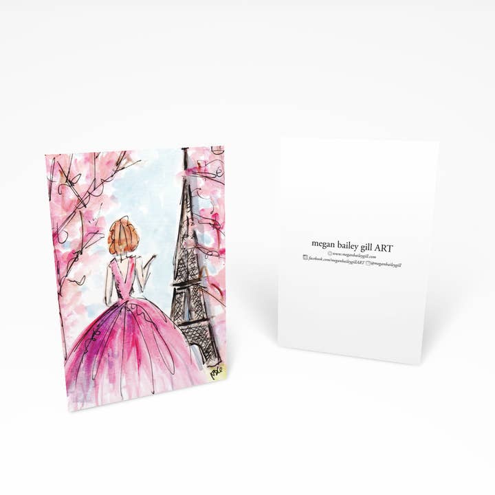 Paris Note Card or Greeting Card for wholesale by MeganBaileyGillART