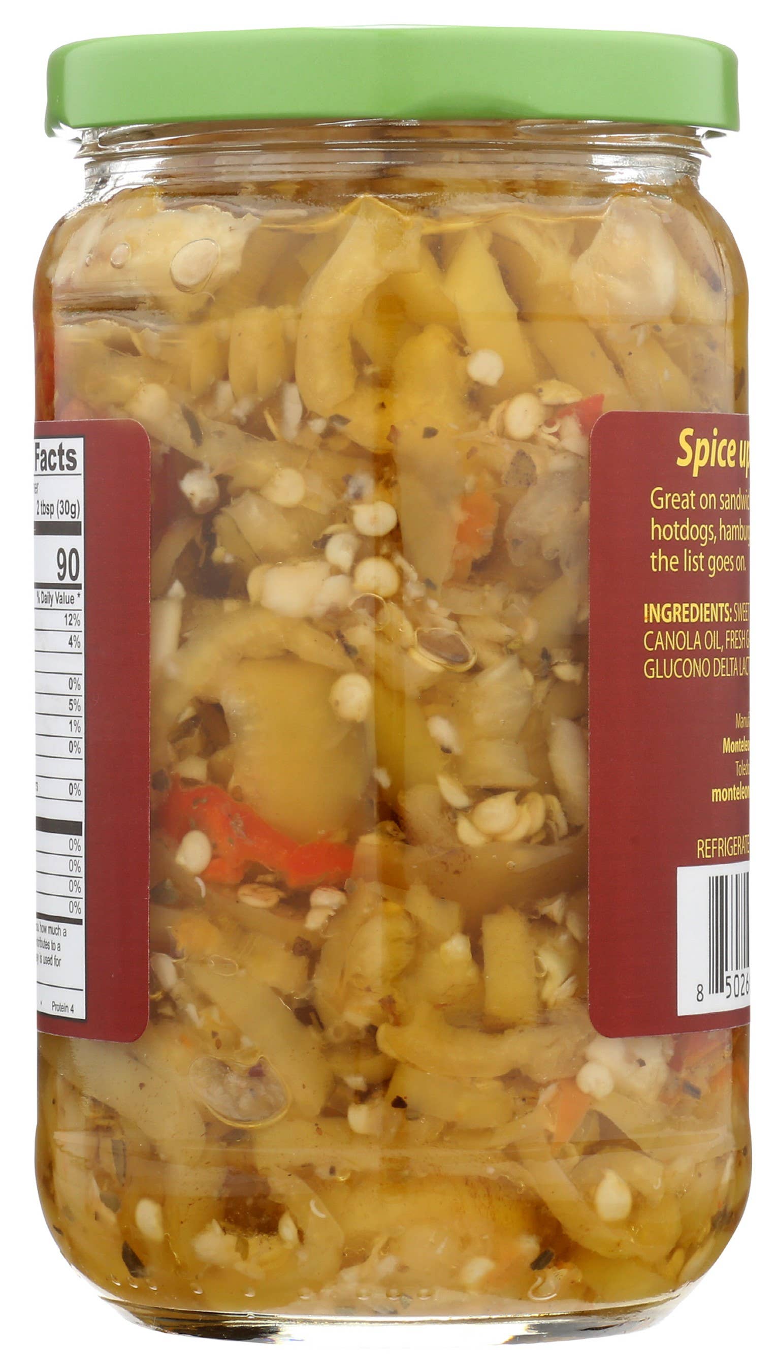 Monteleone Italian Peppers in Oil - Wholesale Pickled Vegetables - Mild Italian Peppers in Oil - 15 oz.2