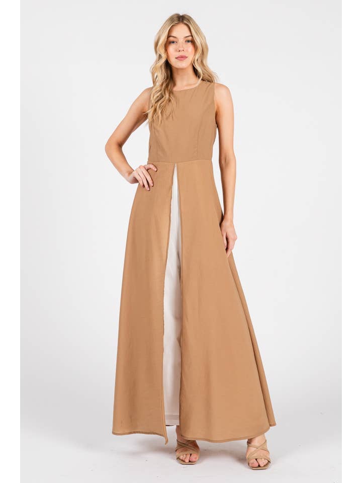 B I G H I T Fashion - Wholesale Jumpsuit - Women's - Solid Contrast Sleeveless Jump-suit HR3039-BLACK (Copy)