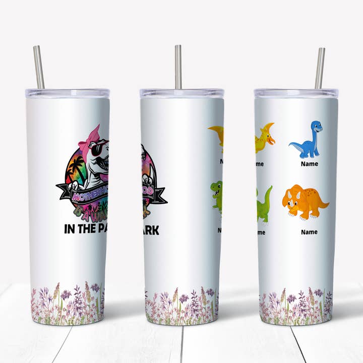 Perfectly Diverse Trendz, LLC - Wholesale Insulated Mug/Tumbler - Motherhood Is a Walk in the Park Personalized 20 Oz Tumbler