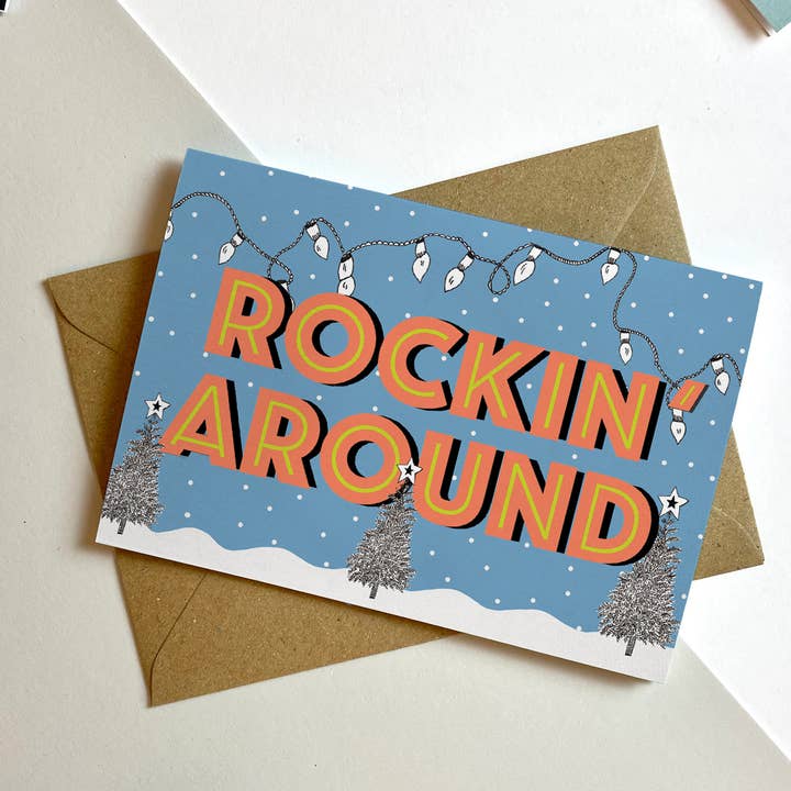 Rockin' Around Weihnachtskarte für den Großhandel von Max Made Me