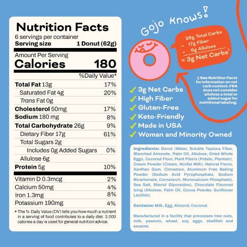 Better Than Good Foods - Wholesale Cake - Keto Chocolate Donuts (6pk) by Good Journey