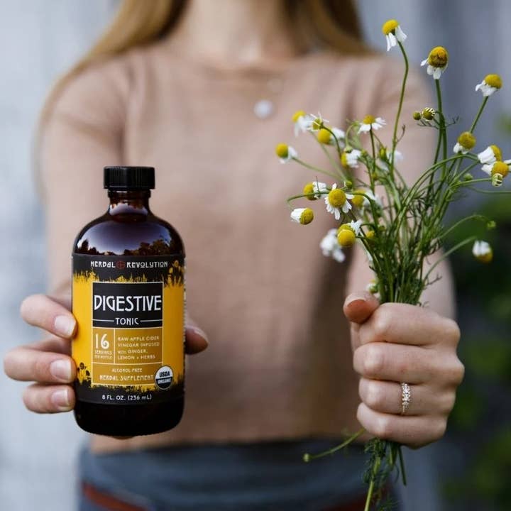 Herbal Revolution Farm + Apothecary - Wholesale Tincture - Digestive Tonic: Raw ACV w/Mother Digestive + Detox Support