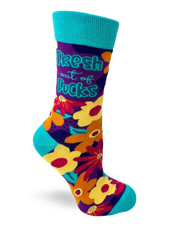 Fabdaz - Wholesale Socks - Women's - Fresh out of F..ks Ladies' Novelty Crew Socks