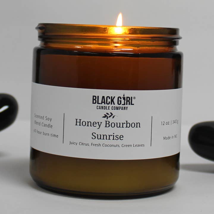 Honung Bourbon soluppgång ljus för wholesale av Black Girl Candle Company®