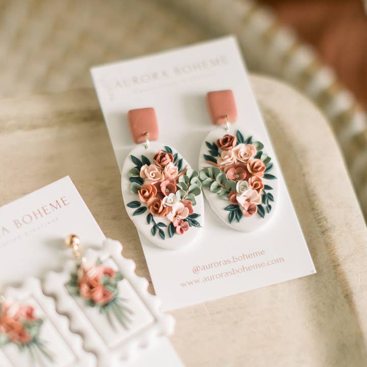 Aurora Boheme - Wholesale Dangle Earrings - Tucson Rain Floral Dangle1