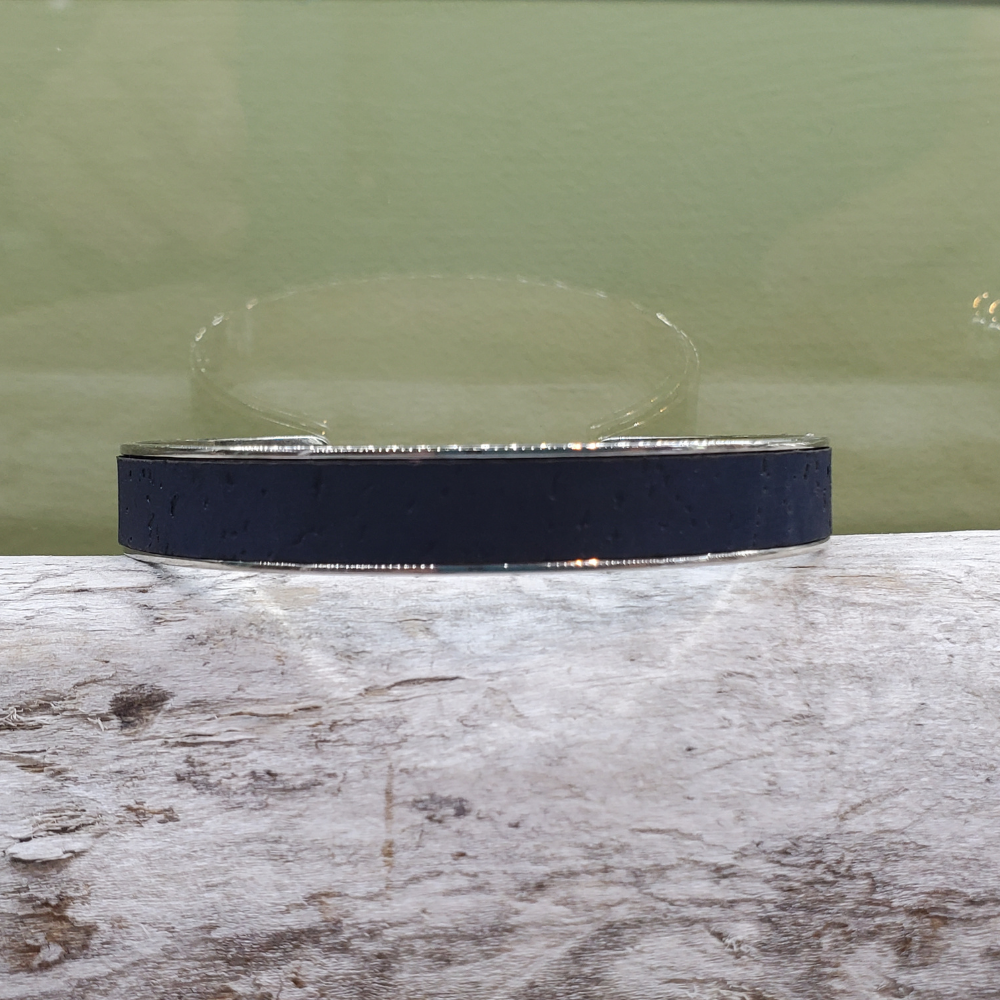 Gem Lounge Jewelry – Großhandel Manschettenarmband – Kork Silber Skinny Cuff Armband22